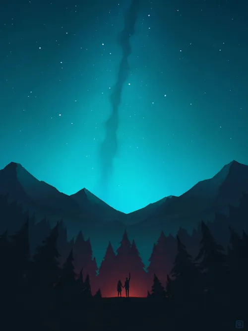 Bonfire in the forest