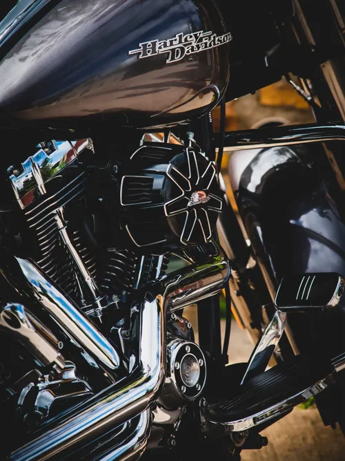 Black Harley-Davidson Motor