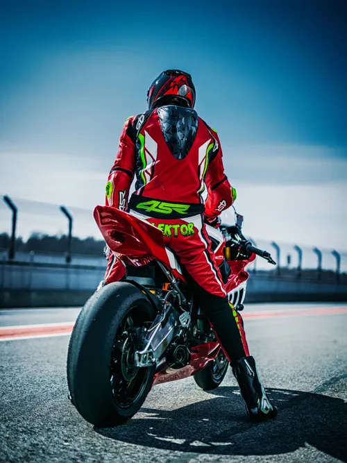Racing motorcycle on the circuit