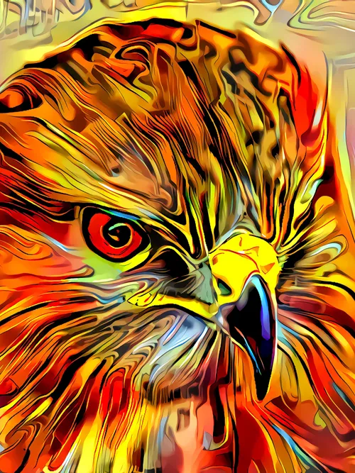Hawk painting