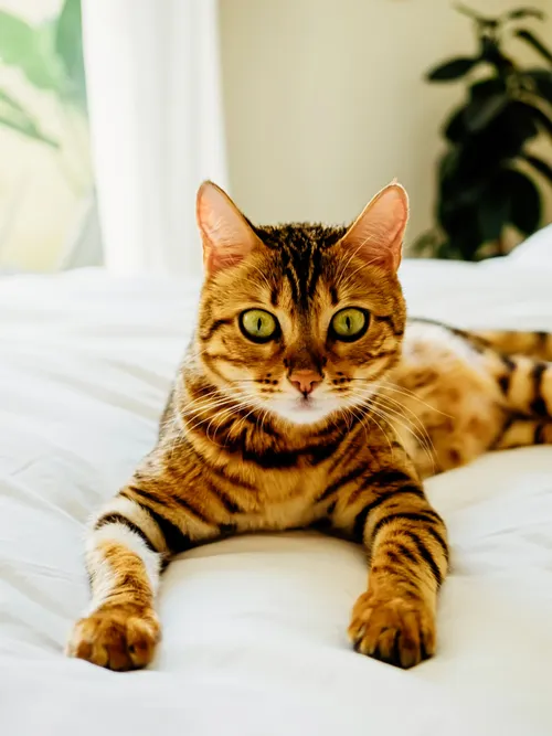 Kitty in bed