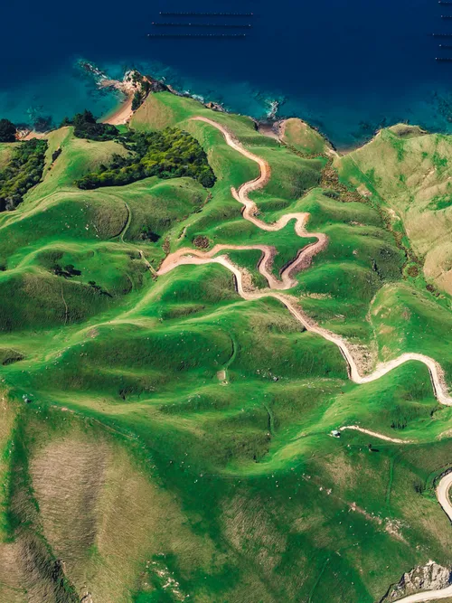 Aerial view of D'Urville Island