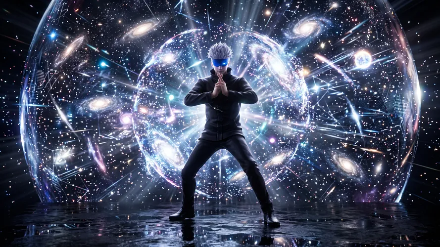 Anime Character in Cosmic Domain
