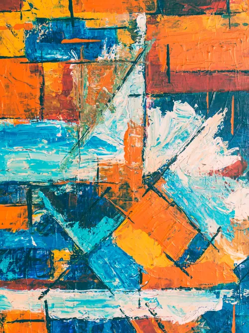Acrylic abstract painting