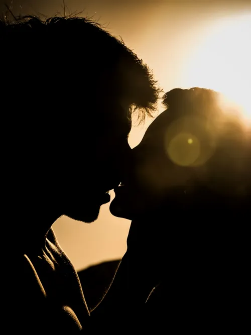 Couple kissing