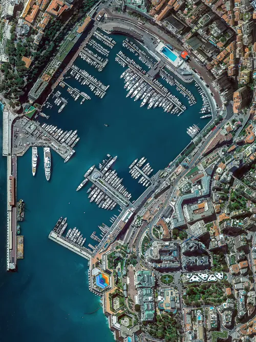 Monaco aerial view