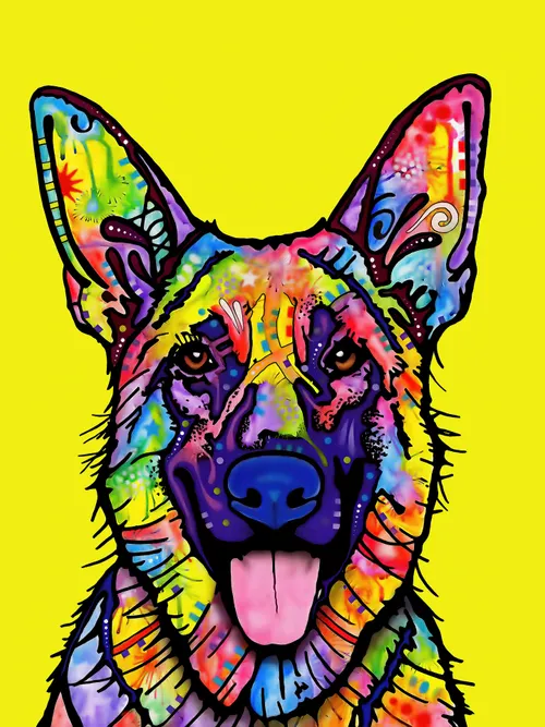 German shepherd illustration