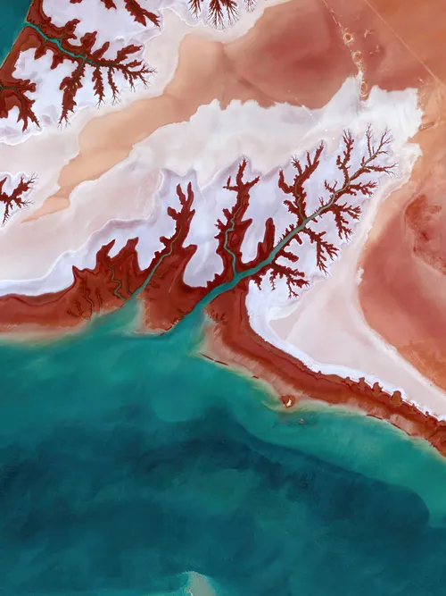 Aerial view of Iran coast