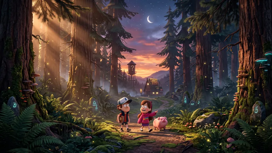 Gravity Falls Forest Adventure with Dipper and Mabel