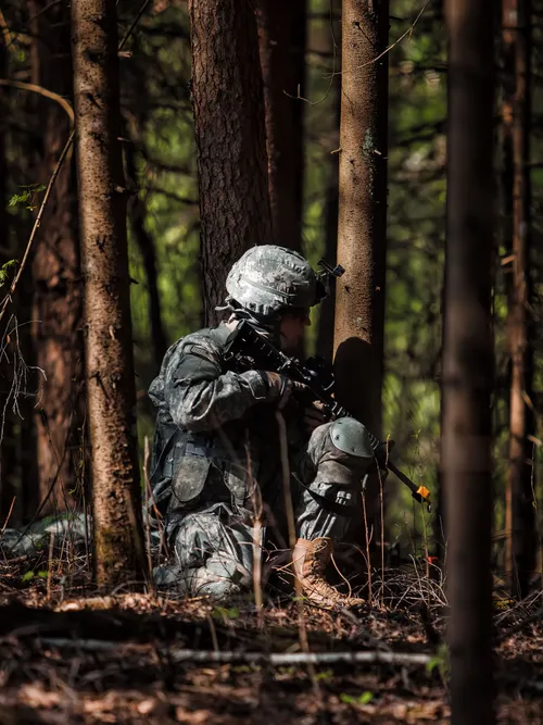 Soldier in the forest