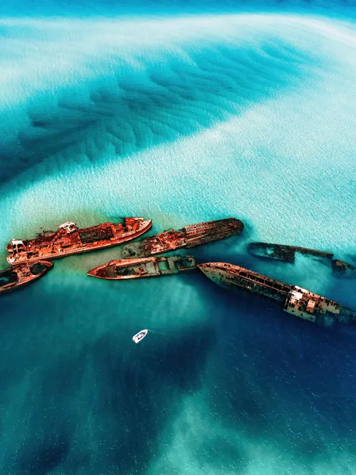 Aground ships
