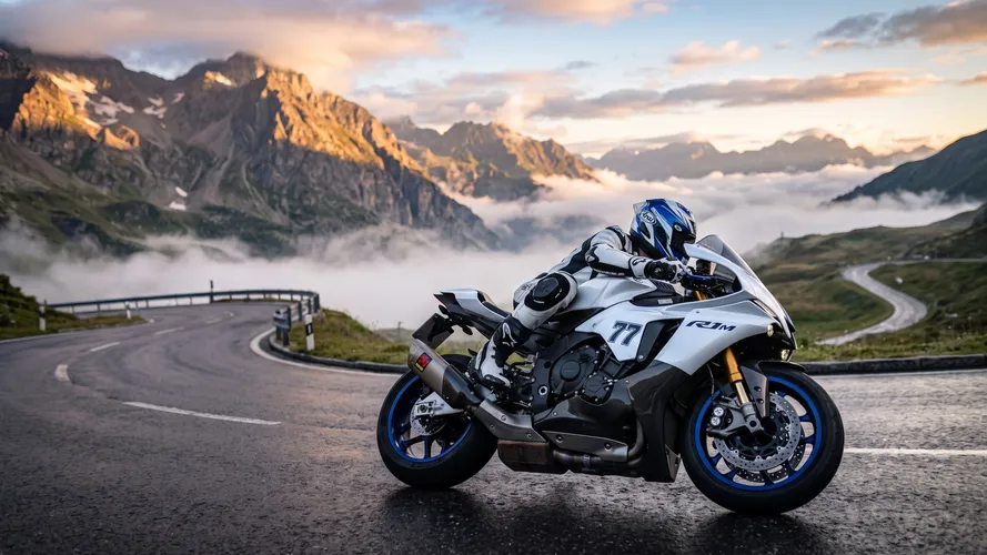 Sportbike Rider on Mountain Pass