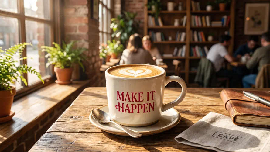 Cozy Coffee Cup in Cafe