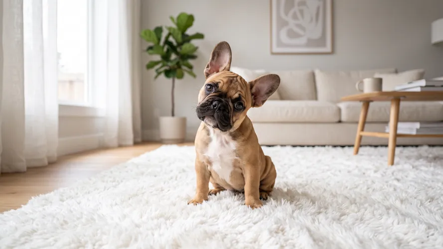 Cute French Bulldog Puppy Indoors