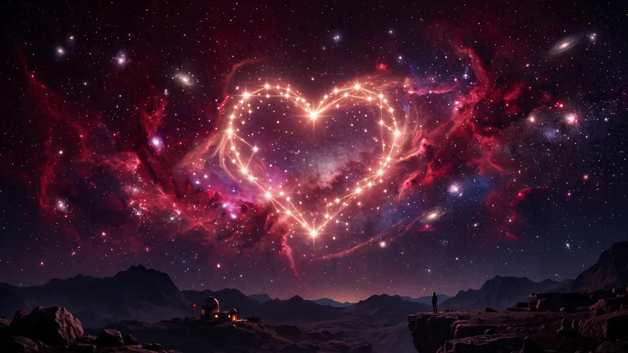 Heart Constellation in Deep Space