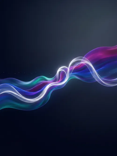 Glowing Neon Abstract Wave