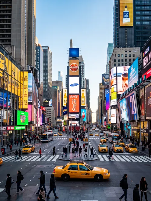 Busy Times Square New York City