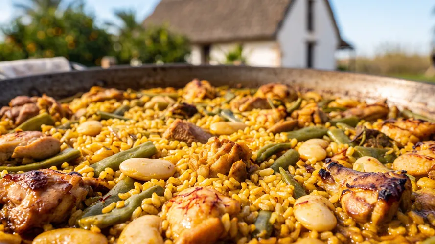 Traditional Spanish Paella Dish